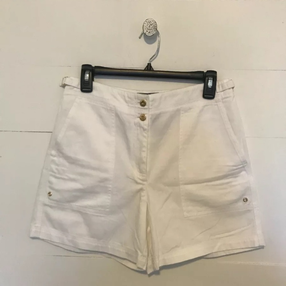 RALPH LAUREN White High Waisted Shorts Size 4 VGC